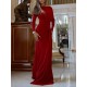 Solid Color Long Sleeves Mermaid Round-neck Maxi Dresses Evening Dresses Solid Color Long Sleeves Mermaid Round-neck Maxi Dresses Evening Dresses