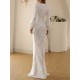 Sequined Solid Color Split-Front Tied Waist Bodycon Long Sleeves V-Neck Maxi Dresses Sequined Solid Color Split-Front Tied Waist Bodycon Long Sleeves V-Neck Maxi Dresses