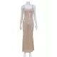 See-Through Sequined Split-Joint Bodycon Skinny Spaghetti-Neck Maxi Dresses See-Through Sequined Split-Joint Bodycon Skinny Spaghetti-Neck Maxi Dresses