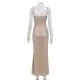 See-Through Sequined Split-Joint Bodycon Skinny Spaghetti-Neck Maxi Dresses See-Through Sequined Split-Joint Bodycon Skinny Spaghetti-Neck Maxi Dresses