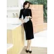 Solid Color Velvet Banquet Split-Side Long Cheongsams Solid Color Velvet Banquet Split-Side Long Cheongsams