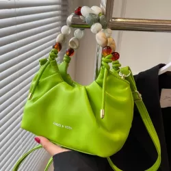 Beaded Pleated Split-Joint Handbags Shoulder Bags