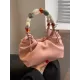 Beaded Pleated Split-Joint Handbags Shoulder Bags Beaded Pleated Split-Joint Handbags Shoulder Bags