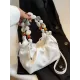 Beaded Pleated Split-Joint Handbags Shoulder Bags Beaded Pleated Split-Joint Handbags Shoulder Bags