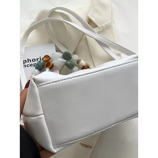 Beaded Pleated Split-Joint Handbags Shoulder Bags Beaded Pleated Split-Joint Handbags Shoulder Bags