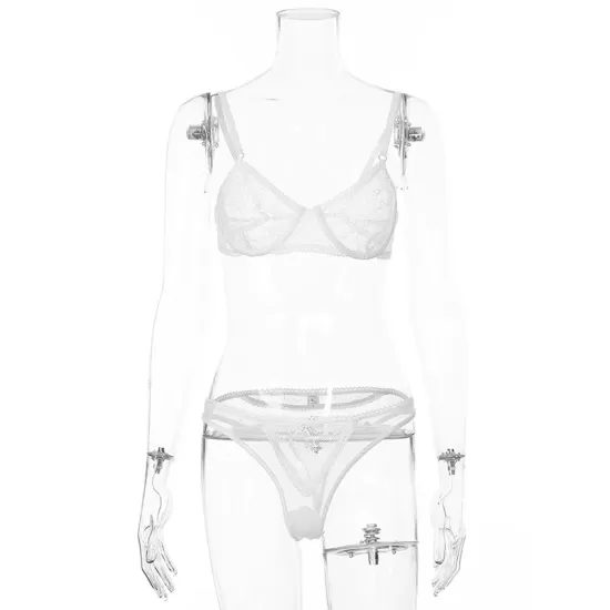 Sexy See-Through Lace Underwired Split Erotic Lingerie Sexy See-Through Lace Underwired Split Erotic Lingerie