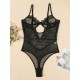 Sexy Lace Split-Joint Underwired Hollow Teddy Lingerie Sexy Lace Split-Joint Underwired Hollow Teddy Lingerie