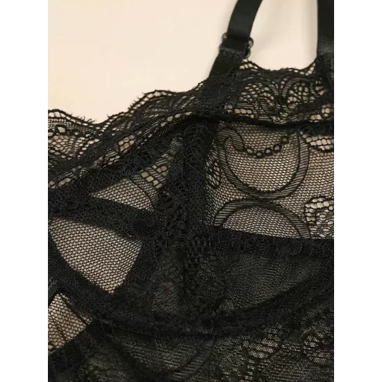 Sexy Lace Split-Joint Underwired Hollow Teddy Lingerie Sexy Lace Split-Joint Underwired Hollow Teddy Lingerie