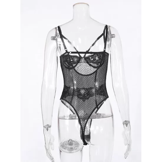 Sexy Gauze Underwired Split-Joint Teddy Lingerie Sexy Gauze Underwired Split-Joint Teddy Lingerie