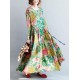 National Style Flower Printed Long Dress National Style Flower Printed Long Dress