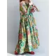 National Style Flower Printed Long Dress National Style Flower Printed Long Dress