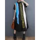Artistic Retro Short Sleeves Loose Contrast Color Polka-Dot Lapel Collar Midi Shirt Dress Artistic Retro Short Sleeves Loose Contrast Color Polka-Dot Lapel Collar Midi Shirt Dress