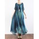 Artistic Retro 2 Pieces Printed Round-Neck Loose Maxi Dress Artistic Retro 2 Pieces Printed Round-Neck Loose Maxi Dress