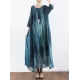 Artistic Retro 2 Pieces Printed Round-Neck Loose Maxi Dress Artistic Retro 2 Pieces Printed Round-Neck Loose Maxi Dress