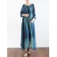 Artistic Retro 2 Pieces Printed Round-Neck Loose Maxi Dress Artistic Retro 2 Pieces Printed Round-Neck Loose Maxi Dress