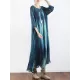 Artistic Retro 2 Pieces Printed Round-Neck Loose Maxi Dress Artistic Retro 2 Pieces Printed Round-Neck Loose Maxi Dress