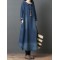 Loose Denim Shirt Maxi Dresses