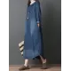 Loose Denim Shirt Maxi Dresses Loose Denim Shirt Maxi Dresses