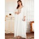 Vacation Loose Embroidered Solid Dress Vacation Loose Embroidered Solid Dress