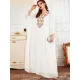 Vacation Loose Embroidered Solid Dress Vacation Loose Embroidered Solid Dress