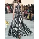 Printed Bandage Backless Sexy Maxi Dress Printed Bandage Backless Sexy Maxi Dress