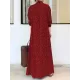 Vintage Printed Lapel Long Sleeve Shirt Maxi Dress Vintage Printed Lapel Long Sleeve Shirt Maxi Dress