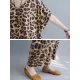 Loose Leopard V-Neck Batwing Sleeves Maxi Dress Loose Leopard V-Neck Batwing Sleeves Maxi Dress