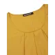 Simple Solid Color U-Neck Pleated Short Sleeves Maxi Dress Simple Solid Color U-Neck Pleated Short Sleeves Maxi Dress