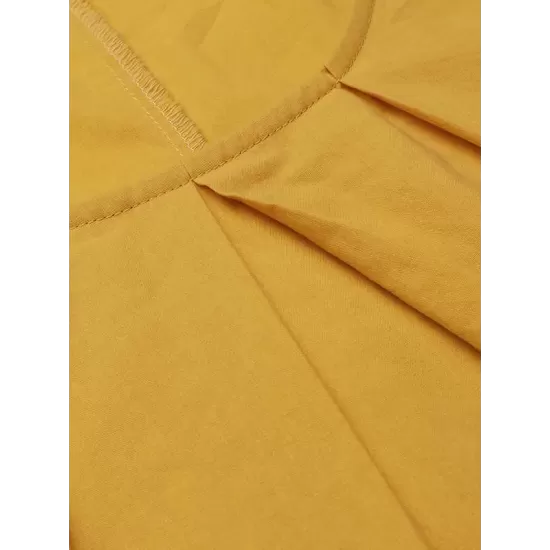 Simple Solid Color U-Neck Pleated Short Sleeves Maxi Dress Simple Solid Color U-Neck Pleated Short Sleeves Maxi Dress