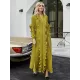 Original Loose Long Sleeves Tied Pleated Falbala Solid Color V-Neck Maxi Dresses Original Loose Long Sleeves Tied Pleated Falbala Solid Color V-Neck Maxi Dresses