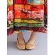 Loose Short Sleeves Floral Printed Round-Neck Midi Dresses Loose Short Sleeves Floral Printed Round-Neck Midi Dresses