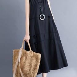 Casual Sleeveless A-line Long dress