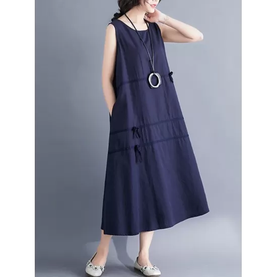 Casual Sleeveless A-line Long dress Casual Sleeveless A-line Long dress
