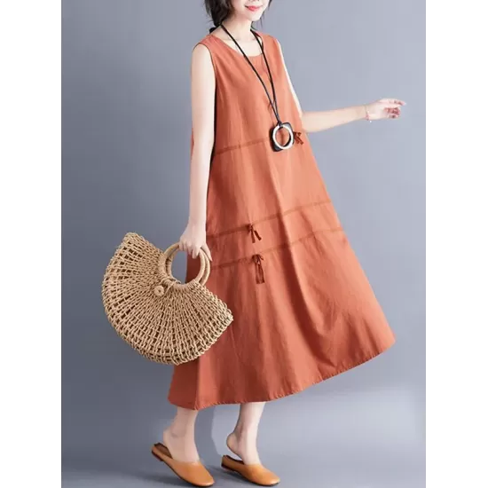 Casual Sleeveless A-line Long dress Casual Sleeveless A-line Long dress