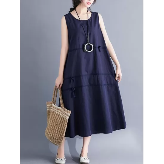 Casual Sleeveless A-line Long dress Casual Sleeveless A-line Long dress