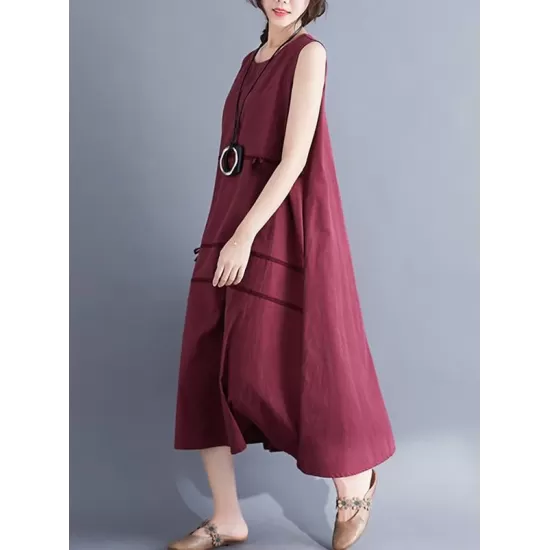 Casual Sleeveless A-line Long dress Casual Sleeveless A-line Long dress