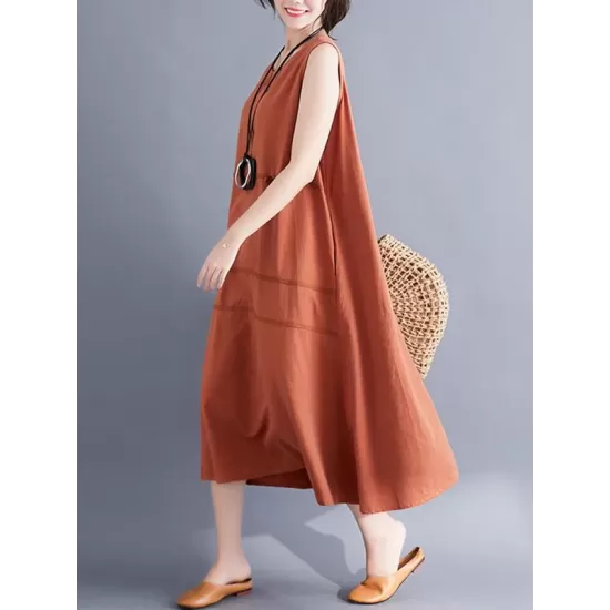 Casual Sleeveless A-line Long dress Casual Sleeveless A-line Long dress