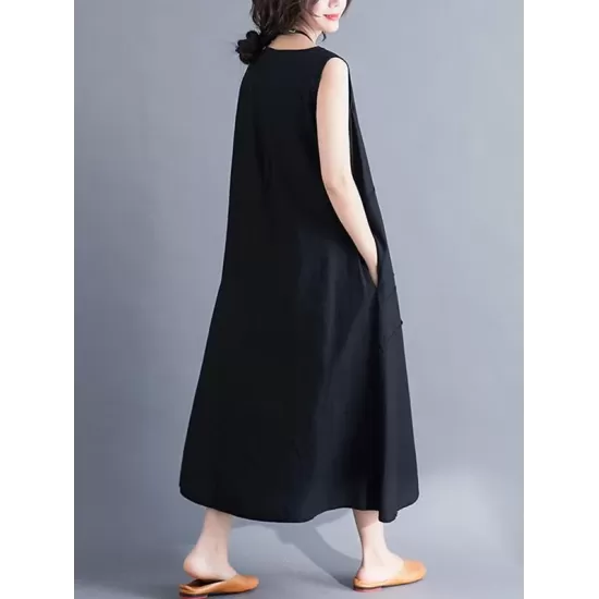 Casual Sleeveless A-line Long dress Casual Sleeveless A-line Long dress