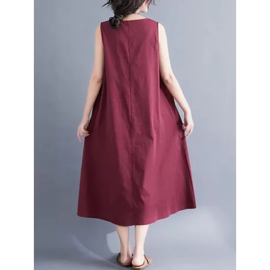 Casual Sleeveless A-line Long dress Casual Sleeveless A-line Long dress