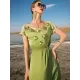 Vintage Loose Solid Color Round-Neck Midi Dress Vintage Loose Solid Color Round-Neck Midi Dress