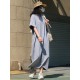 Casual Short Sleeves Solid Color Round-Neck Maxi Dress Casual Short Sleeves Solid Color Round-Neck Maxi Dress