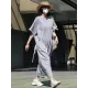 Casual Short Sleeves Solid Color Round-Neck Maxi Dress Casual Short Sleeves Solid Color Round-Neck Maxi Dress