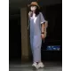 Casual Short Sleeves Solid Color Round-Neck Maxi Dress Casual Short Sleeves Solid Color Round-Neck Maxi Dress