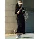 Casual Short Sleeves Solid Color Round-Neck Maxi Dress Casual Short Sleeves Solid Color Round-Neck Maxi Dress