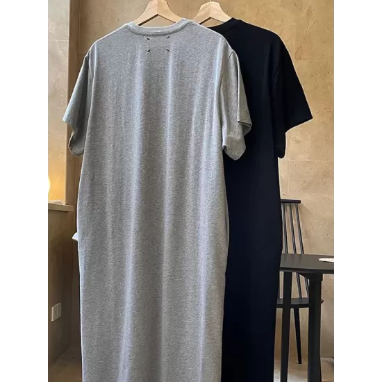 Casual Short Sleeves Solid Color Round-Neck Maxi Dress Casual Short Sleeves Solid Color Round-Neck Maxi Dress