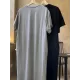 Casual Short Sleeves Solid Color Round-Neck Maxi Dress Casual Short Sleeves Solid Color Round-Neck Maxi Dress
