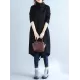 High Collar Fleeced Long Dress High Collar Fleeced Long Dress