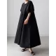 Original Bishop Sleeve Solid Color Midi Dress Original Bishop Sleeve Solid Color Midi Dress