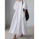 Original Bishop Sleeve Solid Color Midi Dress Original Bishop Sleeve Solid Color Midi Dress
