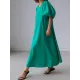 Original Bishop Sleeve Solid Color Midi Dress Original Bishop Sleeve Solid Color Midi Dress